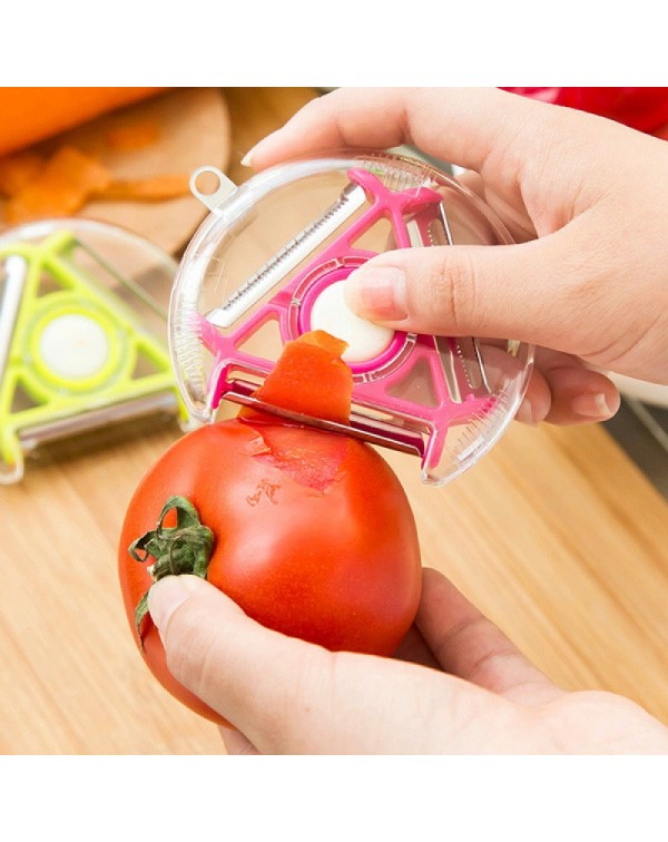 3-in-1 Multi-functional Rotary Vegetable Fruit Peeler Slicer Kitchen Tool Random Delivery